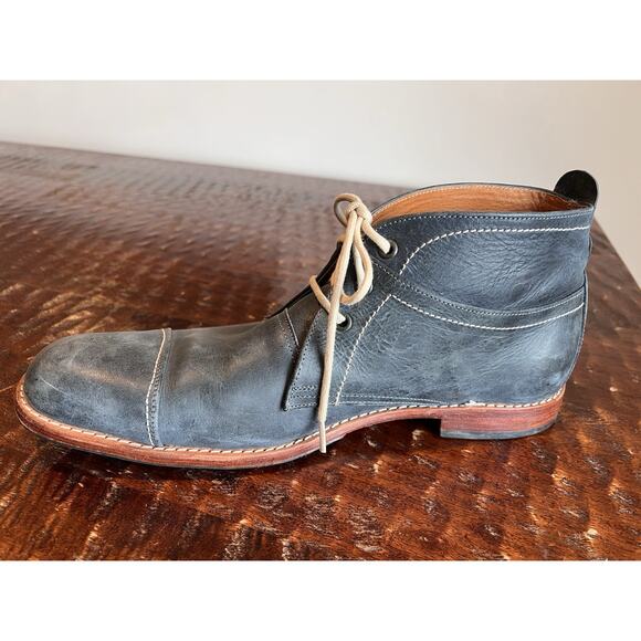 Adelante Mens 14 ‘The Valparaiso’ ‘Valpo’ Denim Blue Chukka Boots Ankle - Picture 8 of 16